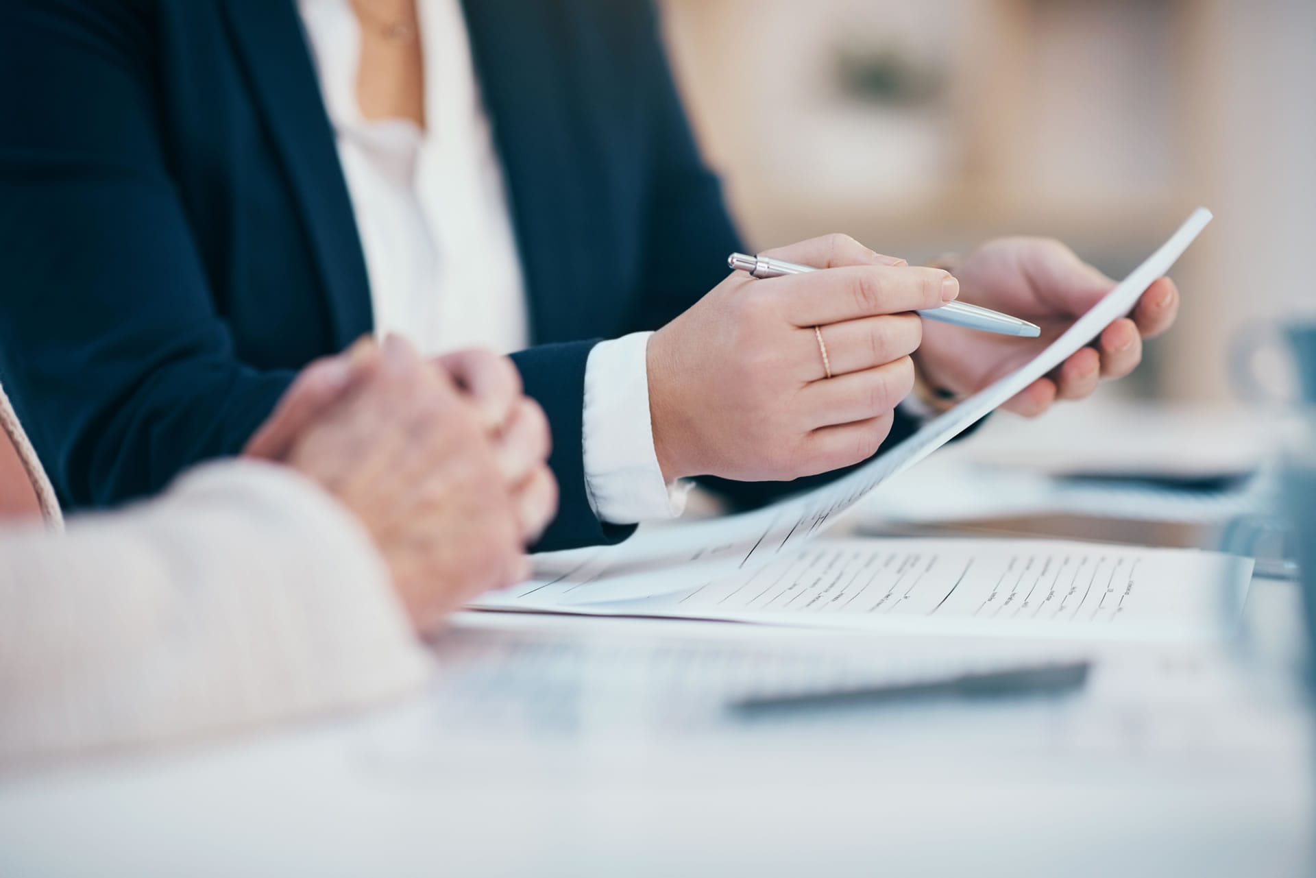 Business people with documents