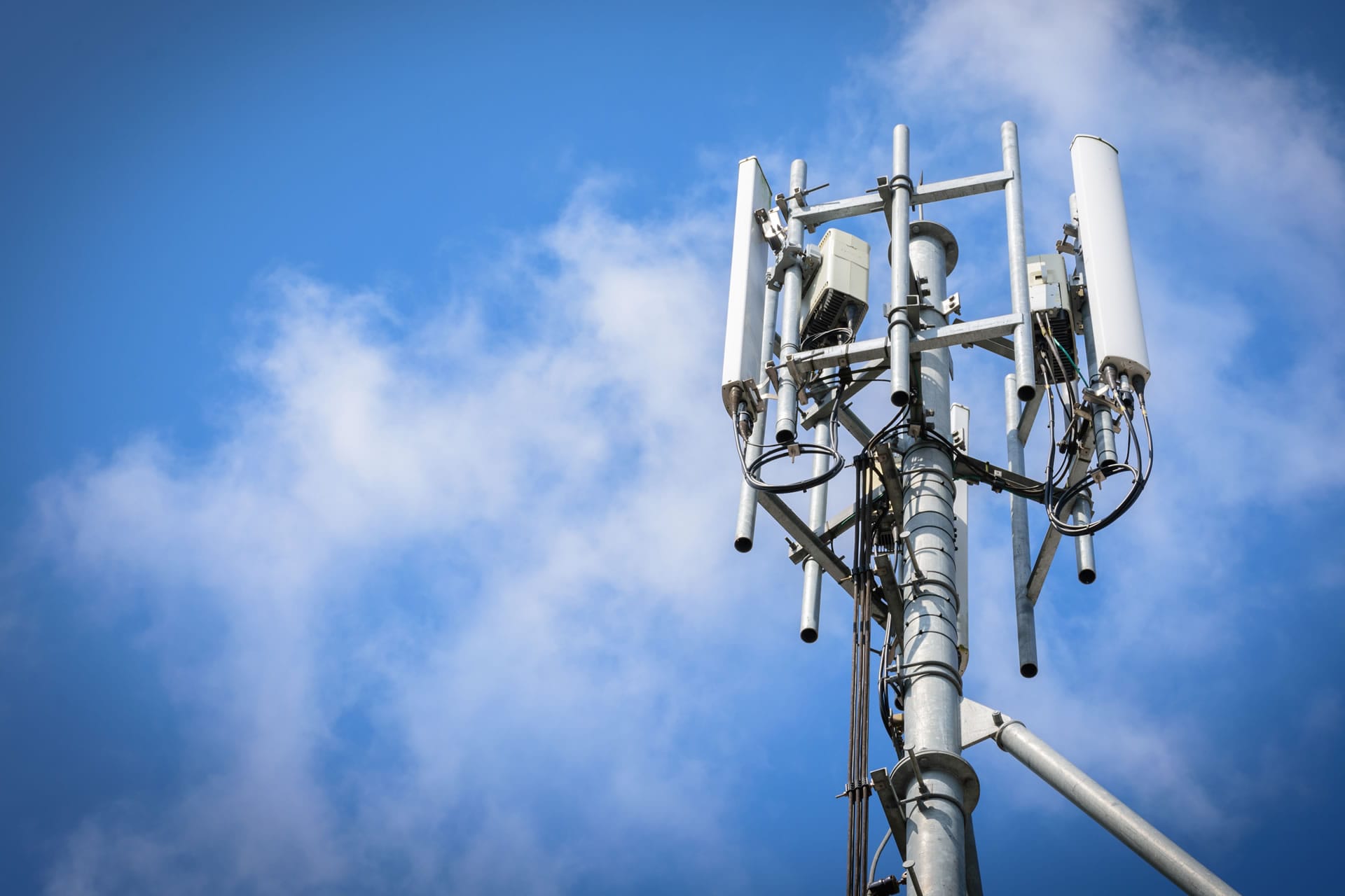 Mobile phone tower against sky